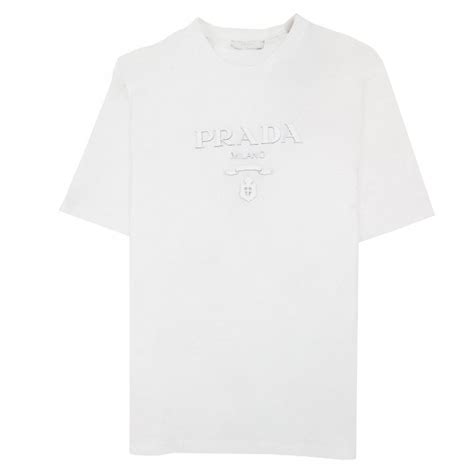 prada milano white t shirt|Prada Cettire men's shirt.